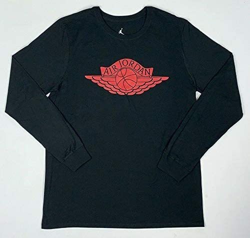 Nike Men's Air Jordan Wings Black Long Sleeve Shirt Size Small